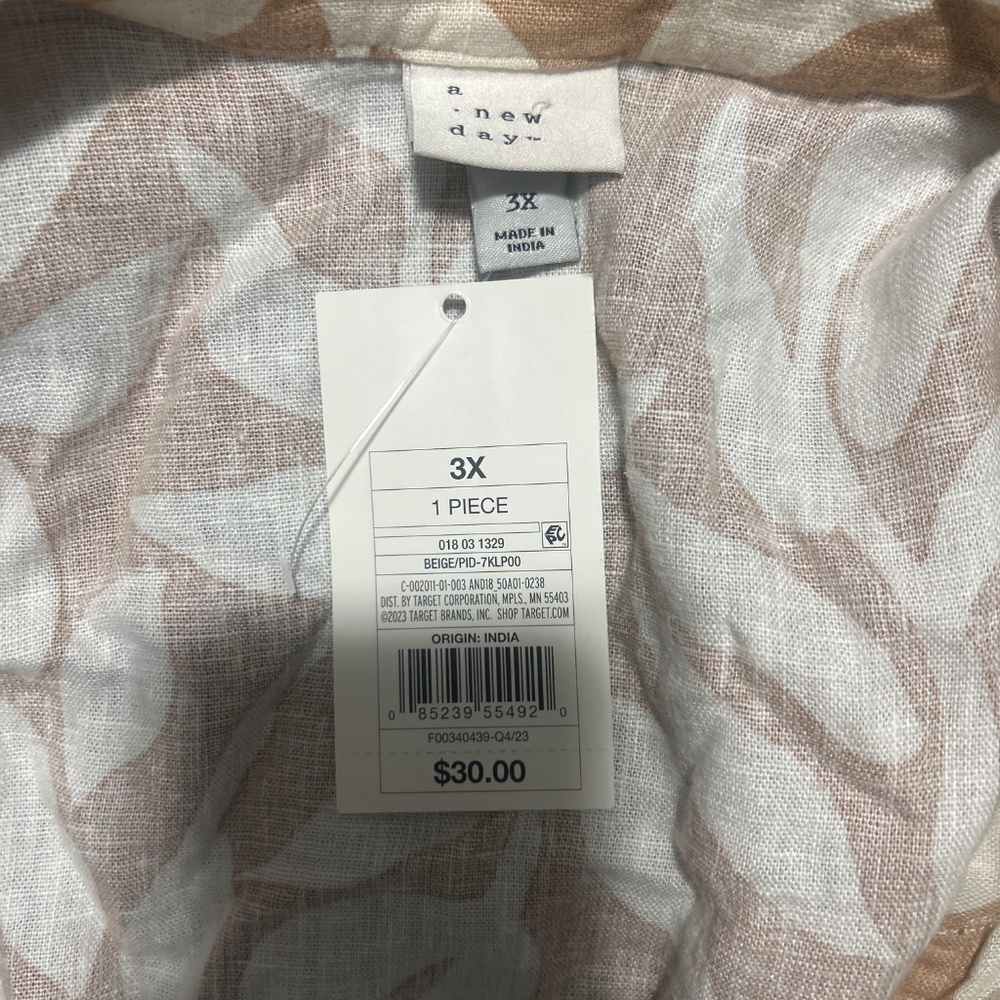 Sexy A New Day - Women's Linen Mini Jumpsuit - Size 3x - Picture 2 of 4